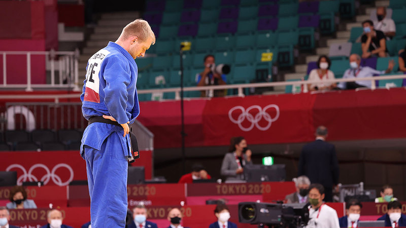 لاعب المنتخب الوطني للجودو إيفان رومارينكو ودّع «أولمبياد طوكيو» من الدور الأول.  من المصدر