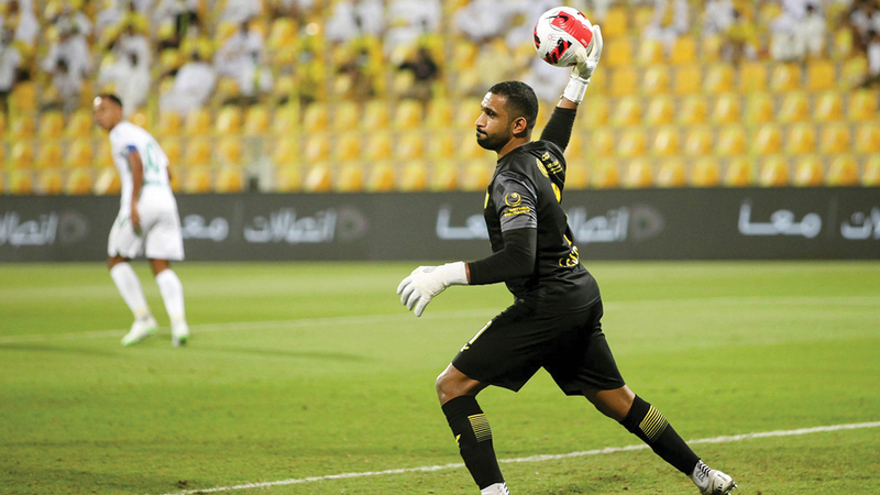 حارس الوصل إبراهيم عيسى.  من المصدر