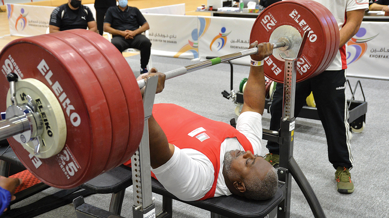 جانب من تدريبات محمد خميس.  من المصدر