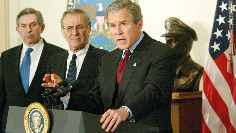 بوش أعلن حرباً دامت 20 عاماً.   أرشيفية