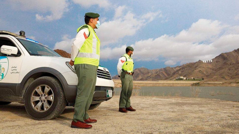 شرطة دبي ترفع درجة الاستعداد تحسباً لأي طارئ.  من المصدر