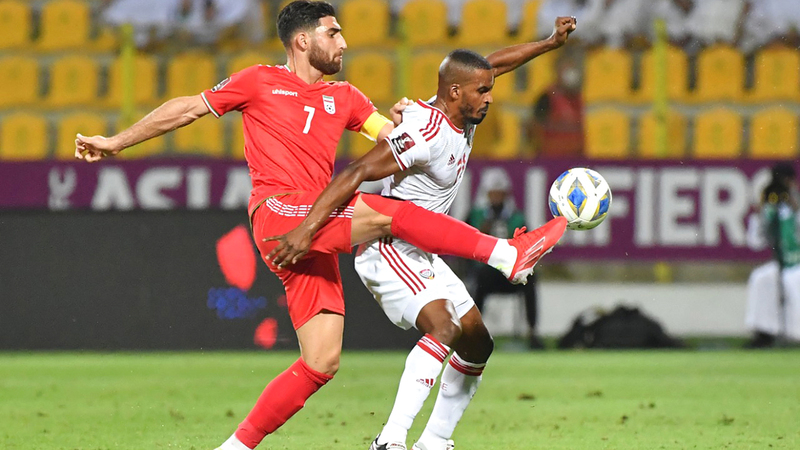 المنتخب يملك نقطتين فقط في المجموعة الأولى.   تصوير: أسامة أبوغانم