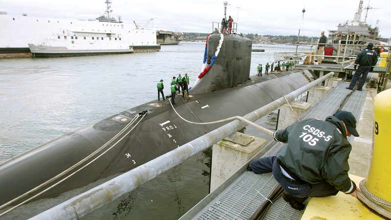 الغواصة الأميركية اصطدمت بجسم مجهول في بحر الصين.  أرشيفية
