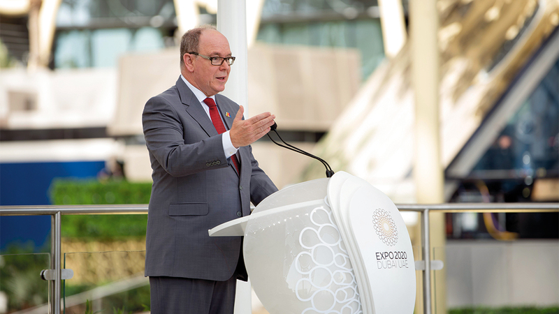 الأمير ألبير نوّه بالعلاقات بين دبي وموناكو.  من المصدر