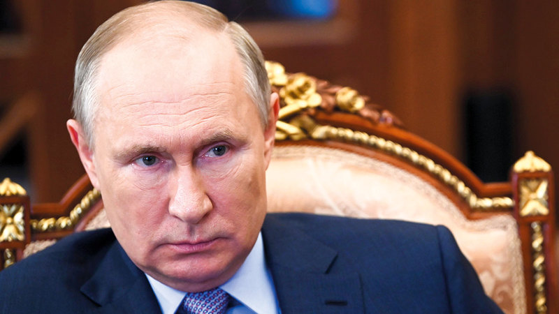 بوتين يبدي قلقه من المناورات في البحر الأسود.   أ.ب