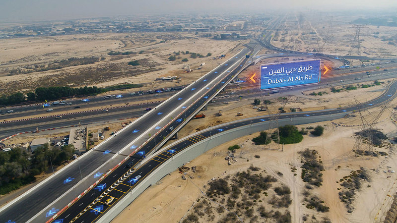 انسيابية مرورية على الجسر الذي يربط شارعي ند الشبا والميدان.   من المصدر