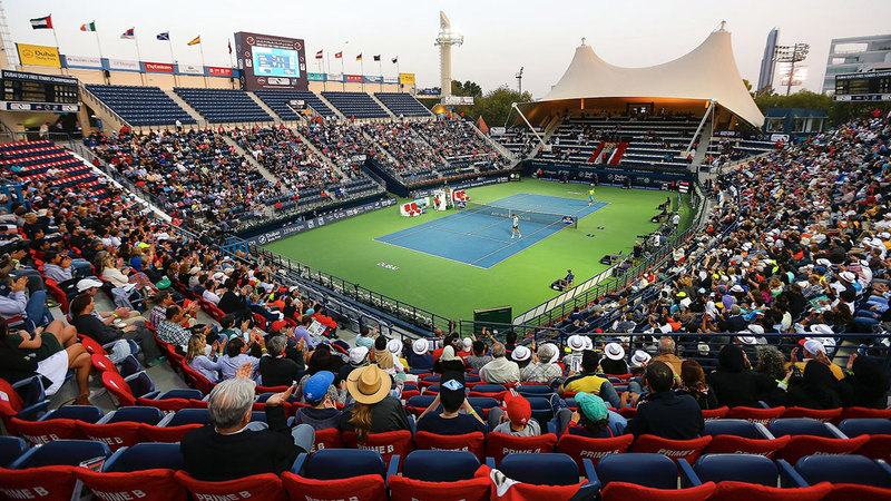 بطولة سوق دبي الحرة للتنس تجتذب سنويا في فبراير نحو 5 آلاف متفرج. من المصدر