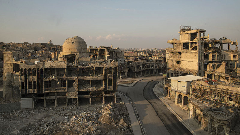 Destruction has spread throughout Mosul, following the expulsion of ISIS.  Getty