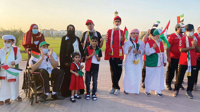 أصحاب الهمم وأسرهم يشاركون في الاحتفال بعيد الاتحاد الخمسين.    من المصدر