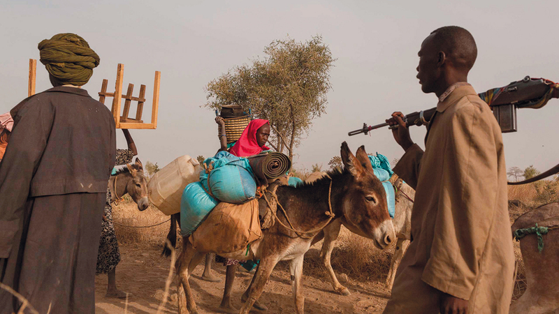 الاشتباكات في دارفور تسفر دائماً عن موجة نزوح جديدة.   أرشيفية