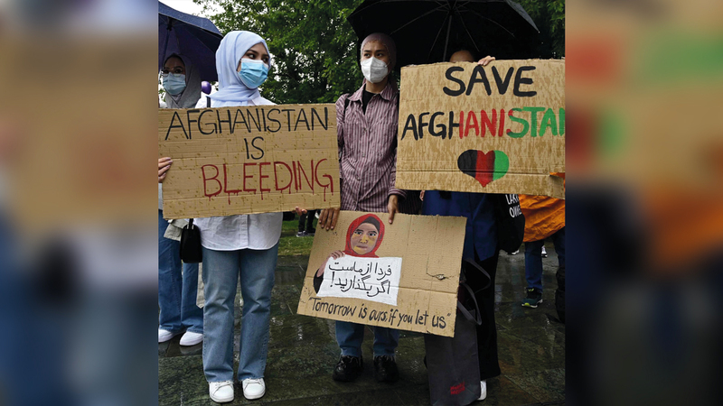 مظاهرة تطالب باخراج من تبقى من اللاجئين الذين وافقت عليهم المانيا.   ارشيفية