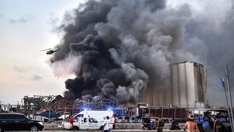 انفجار بيروت المرعب عزّز من انتفاضة الشعب اللبناني ضد حكومته. أ.ف.ب