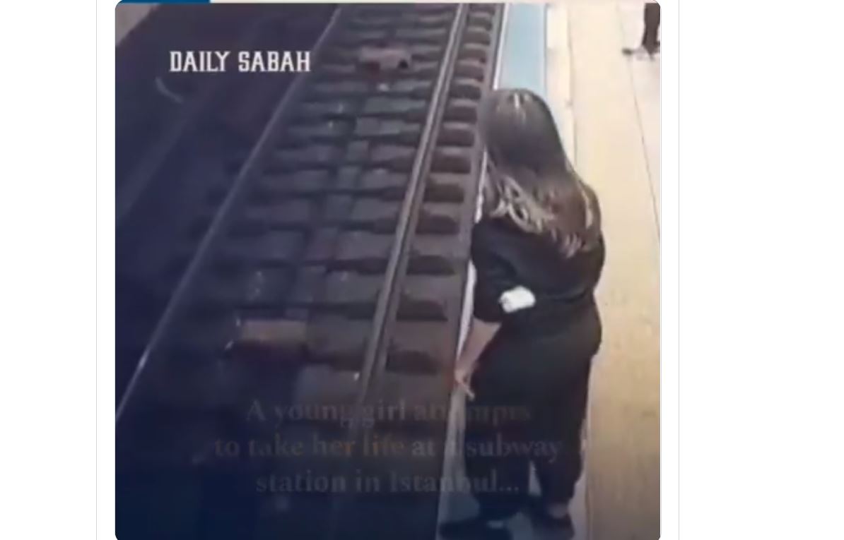 She threw herself in front of the Istanbul train .. The result is unbelievable "Video" Teller