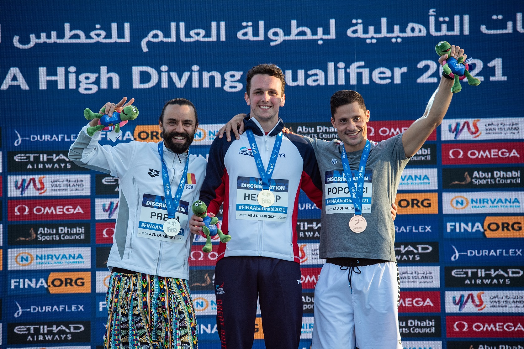 Britain and Australia win gold in high diving at the World Cup in Abu Dhabi Teller Report