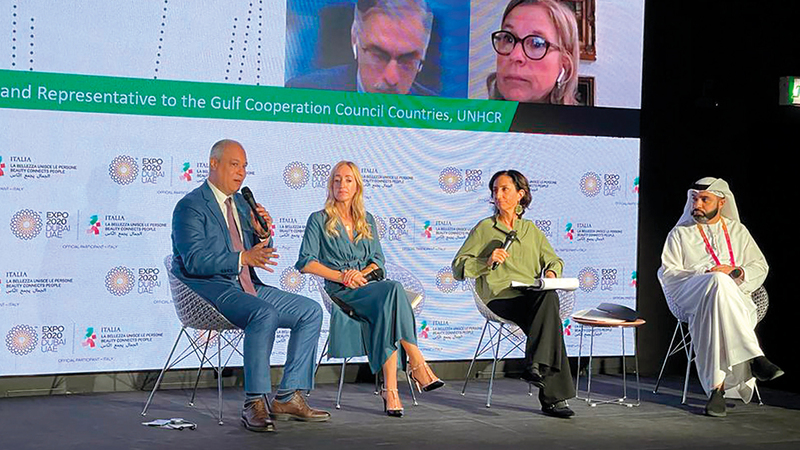 ورشة عمل في «إكسبو» بمناسبة يوم التضامن الإيطالي.   من المصدر