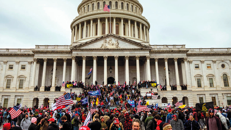 هجوم الكونغرس تم بتحريض من ترامب ولم يحاسب على هذا الجرم أحد.    أرشيفية