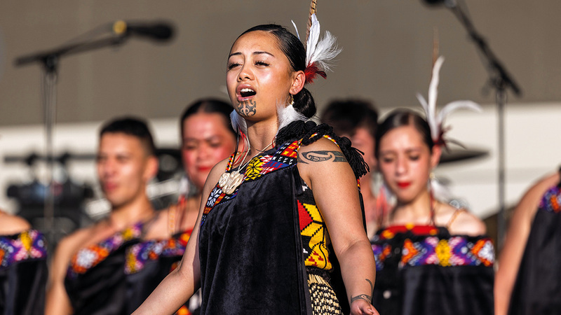 عروض الجناح النيوزيلندي في «إكسبو» تحتفي بالسكان الأصليين.       من المصدر