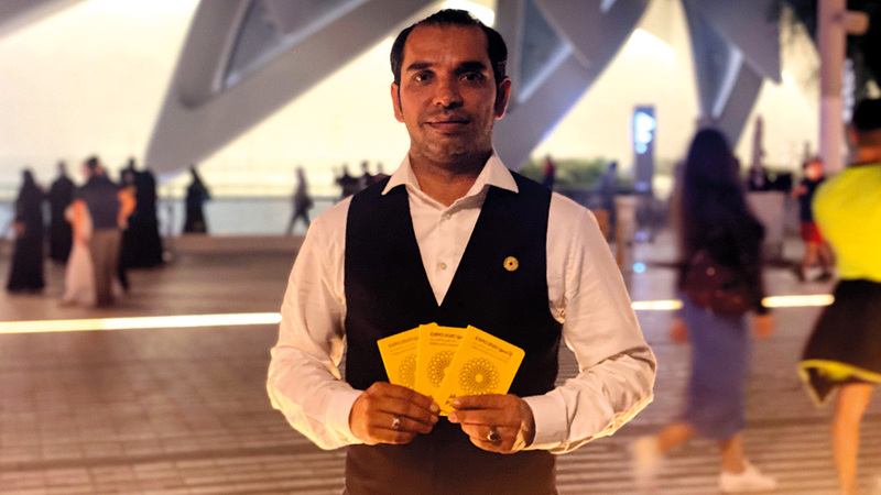 «فرحان»: جناح الإمارات أكثر الأجنحة التي نالت إعجابي.   الإمارات اليوم