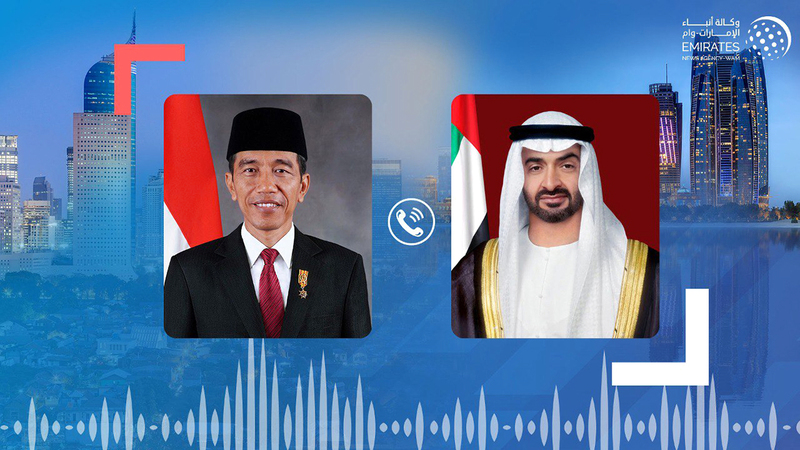 محمد بن زايد تلقّى اتصالاً هاتفياً من رئيس جمهورية إندونيسيا أعرب خلاله عن إدانة بلاده واستنكارها الاعتداءات الآثمة.   وام