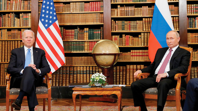 بايدن وبوتين أمام امتحان الأزمة الأوكرانية.   أرشيفية