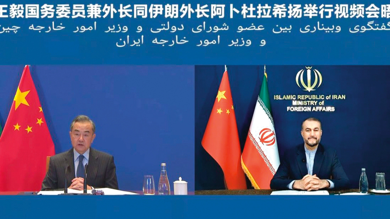 وزيرا خارجية إيران والصين دشنا مرحلة جديدة من العلاقات بين الجانبين.   أرشيفية