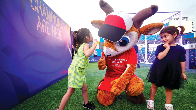 التعويذة «ظبي» تواجدت في «إكسبو 2020 دبي».   من المصدر