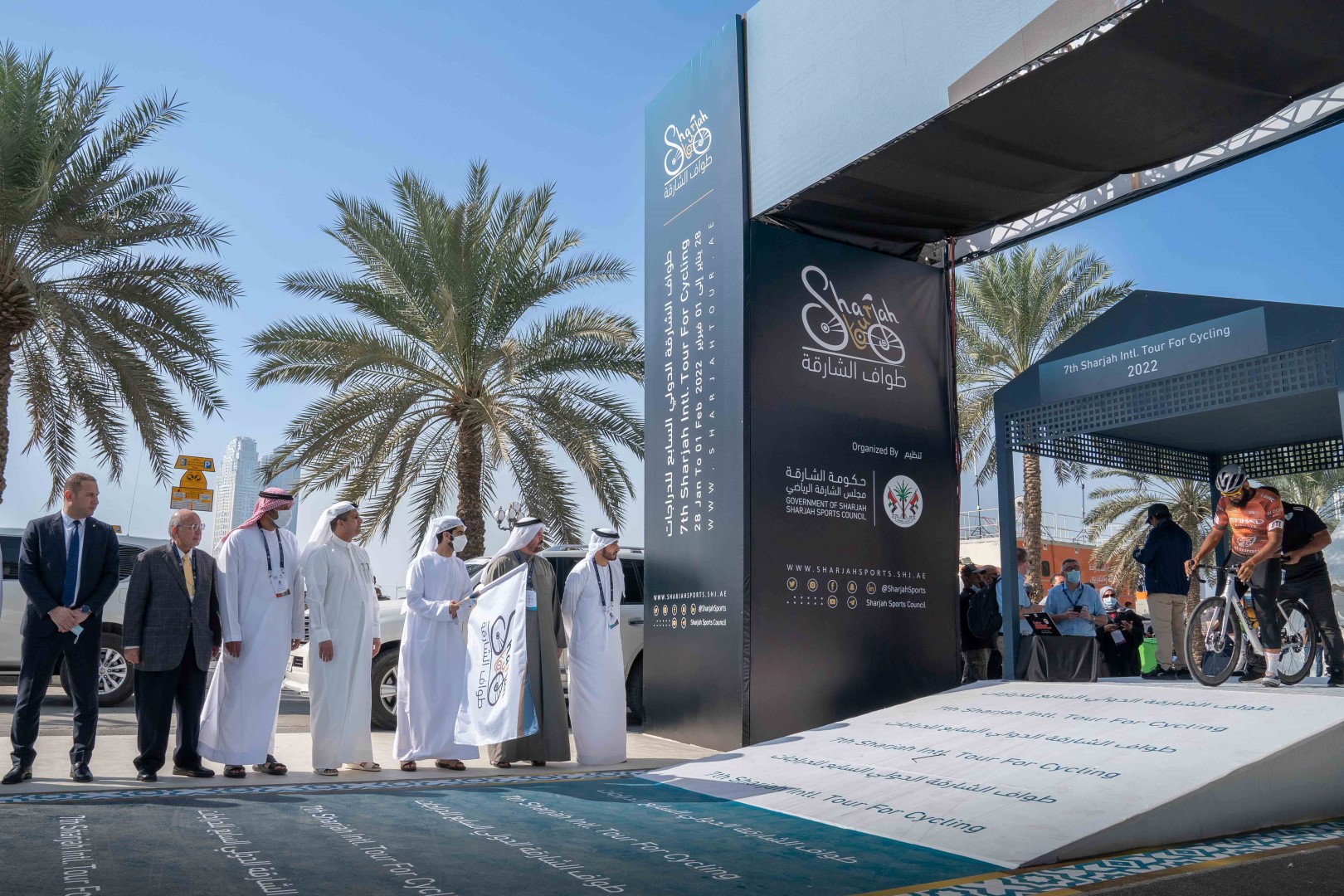 Salem bin Abdul Rahman Al Qasimi attends the launch of the Sharjah Tour ...