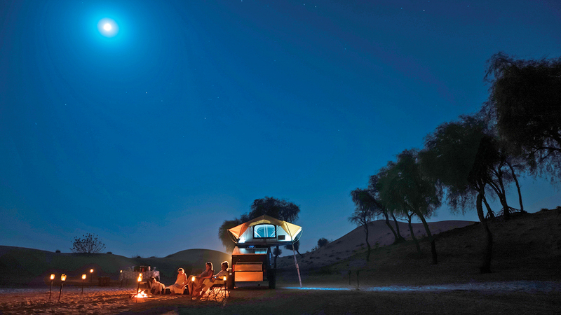 &laquo;التخييم نشاط عائلي وفرصة للقاء الأصدقاء في أجواء مفتوحة تصفّي الذهن من مشاغل الحياة اليومية&raquo;. 	  من المصدر