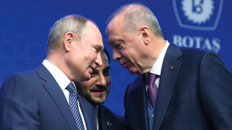 بوتين وأردوغان تربطهما علاقة جيدة منذ سنوات.   أرشيفية