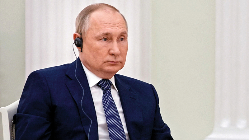 بوتين حذر للغاية في استخدام القوة.   أ.ف.ب