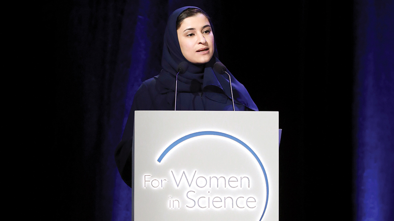 سارة الأميري: «ثراء المنطقة العربية بالمواهب العلمية والبحثية، يرسّخ مزيداً من الفرص المتنامية للمرأة في هذا المجال الحيوي».