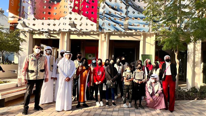الرحلة صحبت الصغار إلى أجنحة عدة في «إكسبو دبي». من المصدر