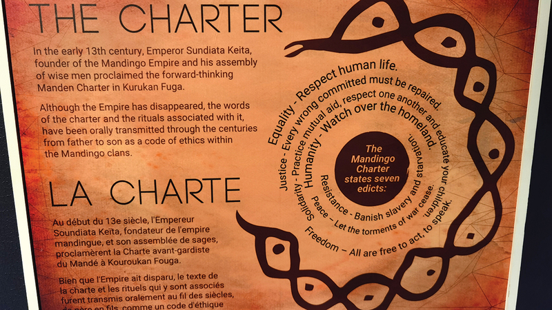 «كوروكان فوجا» أول وثيقة عالمية مكتوبة لحقوق الإنسان.	 من المصدر