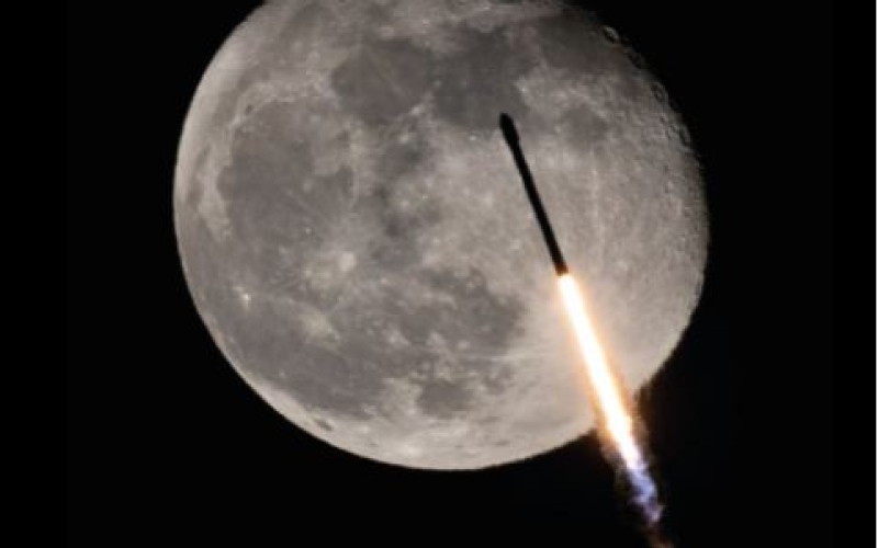 الصورة: صاروخ صيني في طريقه للاصطدام بالقمر