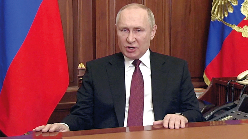 بوتين شعر بالنشوة العالية إثر غزوه الناجح لشرق أوكرانيا.   رويترز