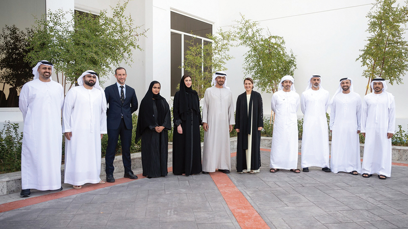 محمد بن زايد خلال إطلاق المبادرة الوطنية «نعمة».   وام