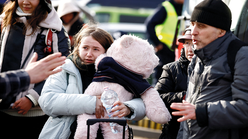 حركة نزوح كبيرة سببتها الحرب على أوكرانيا.   رويترز