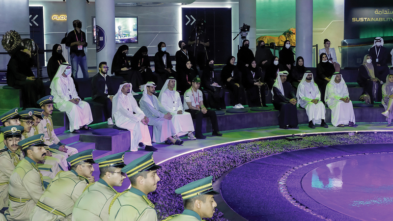 الجلسة نظمتها «شرطة دبي» في جناح «دي بي ورلد».   من المصدر