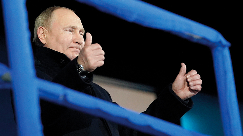 بوتين اختار المواجهة مع أوكرانيا لإيجاد واقع جديد.   أ.ب