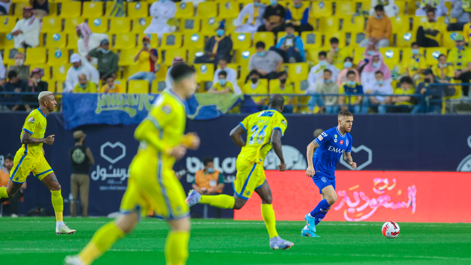 جانب من مباراة الهلال والنصر. من المصدر