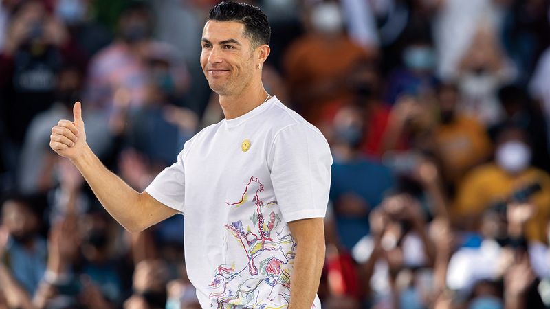 كريستيانو رونالدو في ساحة الوصل.   من المصدر