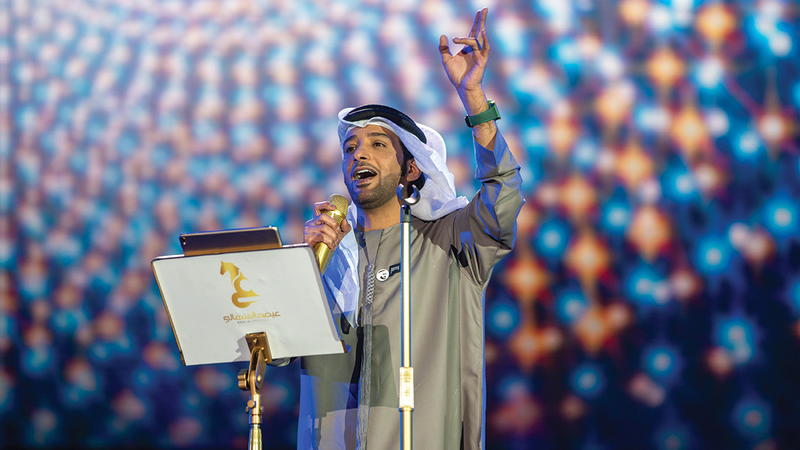 عيضة المنهالي أحيا حفلاً في «إكسبو دبي».   من المصدر