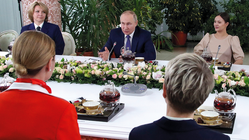 بوتين يطمح في إعادة أمجاد الإمبراطورية الروسية.    أ.ب