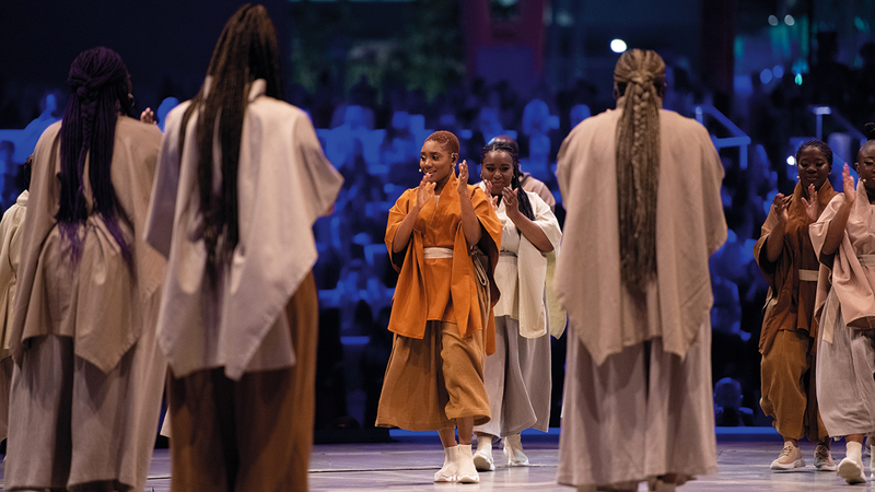 احتفالية ساحة الوصل شهدت فقرات متنوّعة وعروض أداء.   من المصدر