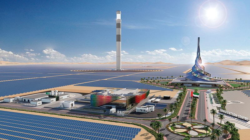 أهداف هيئة كهرباء ومياه دبي تنسجم مع (استراتيجية دبي للطاقة النظيفة 2050).  من المصدر