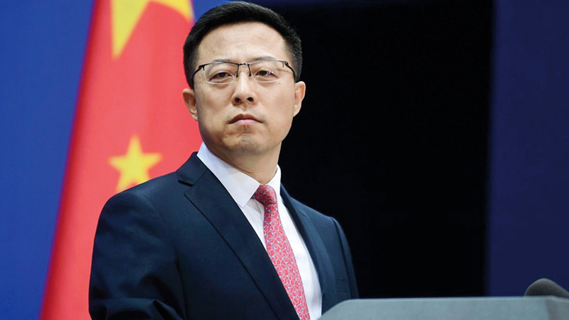 تشاو ليجيان المتحدث باسم الخارجية الصينية.   أرشيفية