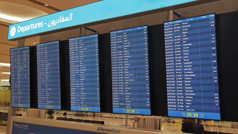 مطار دبي الدولي استقبل 29.1 مليون مسافر خلال عام 2021.   أرشيفية