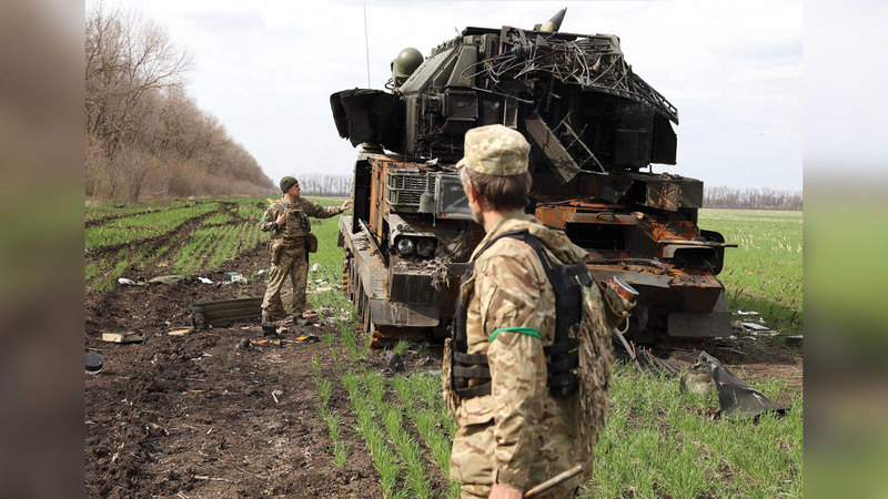 الجيش الأوكراني أظهر مقاومة كبيرة في وجه الآلة العسكرية الروسية.   أ.ب