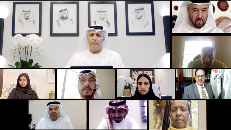 الطاير ترأس اجتماع مجلس الأمناء عبر تقنية الاتصال المرئي.   من المصدر