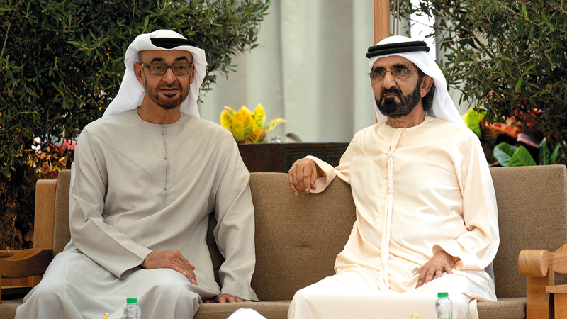 محمد بن راشد ومحمد بن زايد ناقشا قضايا الساعة وتحدثا حول مشروعات الوطن المقبلة.    من المصدر